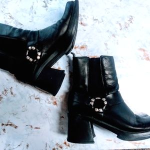 Womens Unlisted Leather Boots Size 8